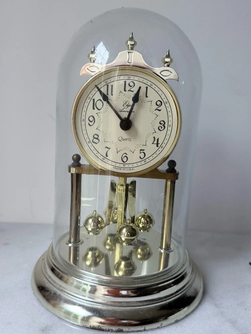vintage Elgin American quartz anniversary clock